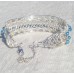 Blue Silver Braided Bracelet