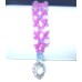 Powder Blue or Pink and Frosted Beaded Bracelet