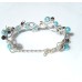 Silver Blue Wirewrap Bracelet 5080