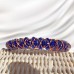Incredibly sparkly Blue beaded Wire wrap bracelet 5132