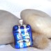 Dichroic Glass Pendant Necklace Blue Clear Handmade -DP1017