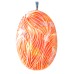 Orange Oval Dichroic Handmade Glass Pendant