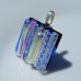 Blue Multi Handmade Dichroic Glass Pendant Handmade Necklace
