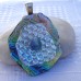 Fused Glass Handmade Dichroic Pendant - Pastel Rainbow Flower