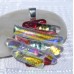 Fused Glass Handmade Dichroic Pendant - Hashtag Multi Circle