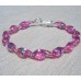Silver Wire and Pink Bead Bracelet