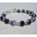 Purple Veined Semi-Precious Agate Bracelet