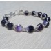 Purple Veined Semi-Precious Agate Bracelet